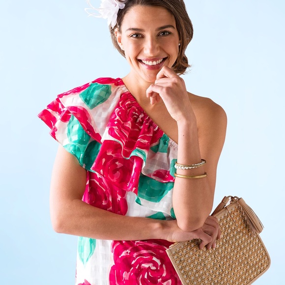 Vineyard Vines Dresses & Skirts - Run For The Roses One Shoulder Vineyard Vines Dress
